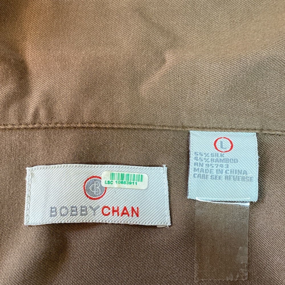 Bobby Chan Short Sleeve Button Up Shirt Men’s Large - Picture 3 of 3
